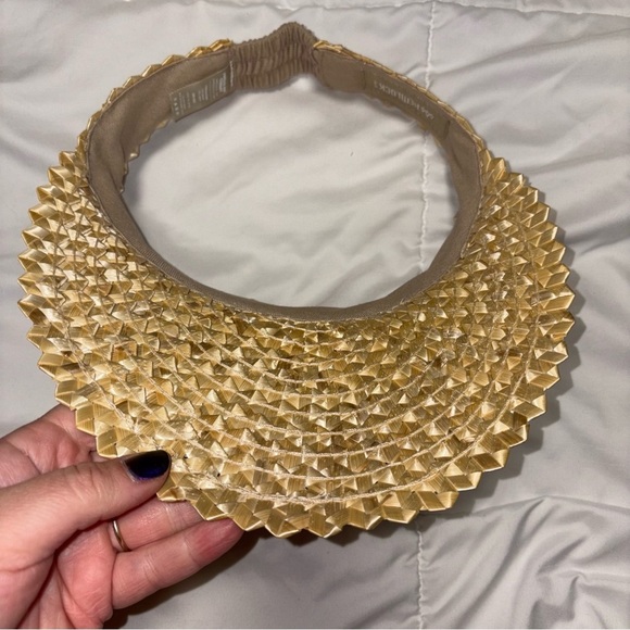 Hemlock hat co. Capri Visor Hand Woven Hat Beach Straw Linen - Picture 6 of 6